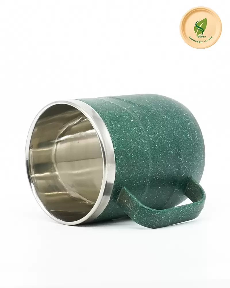 Eco Waves Steel Mug - Angle 1