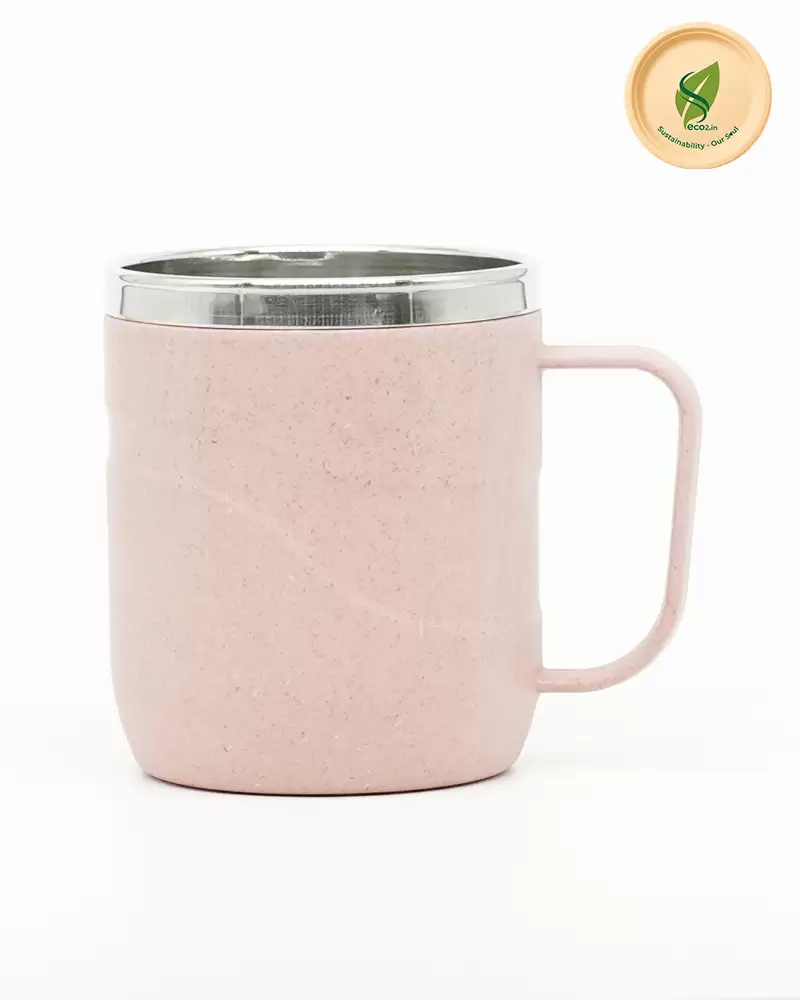 Eco Waves Steel Mug - Angle 2