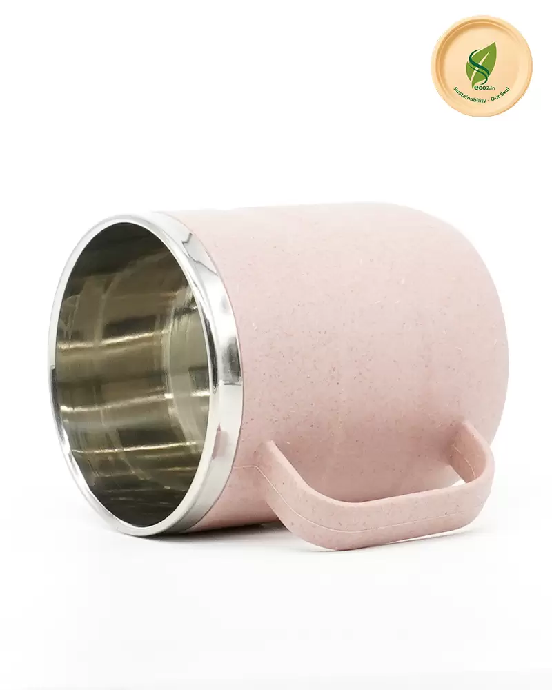 Eco Waves Steel Mug - Angle 3